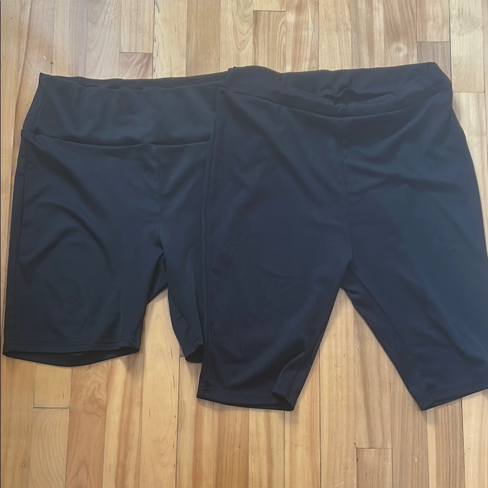 2 pairs Black bike shorts